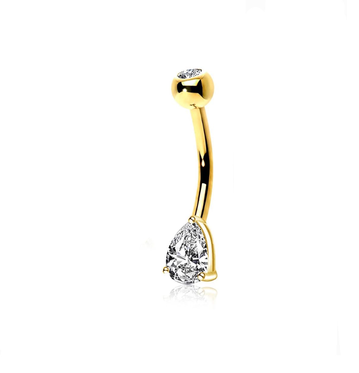 18K Yellow Gold Tiny Pear Belly