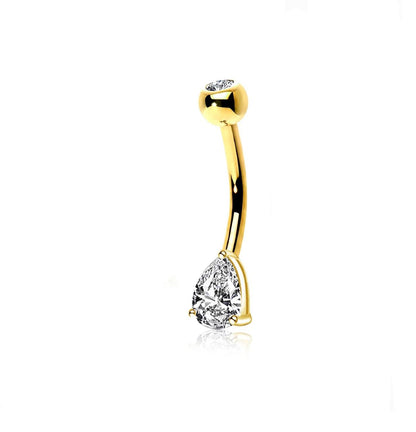 18K Yellow Gold Tiny Pear Belly