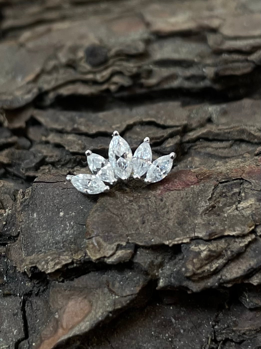 Diamond White Gold Lotus Crown