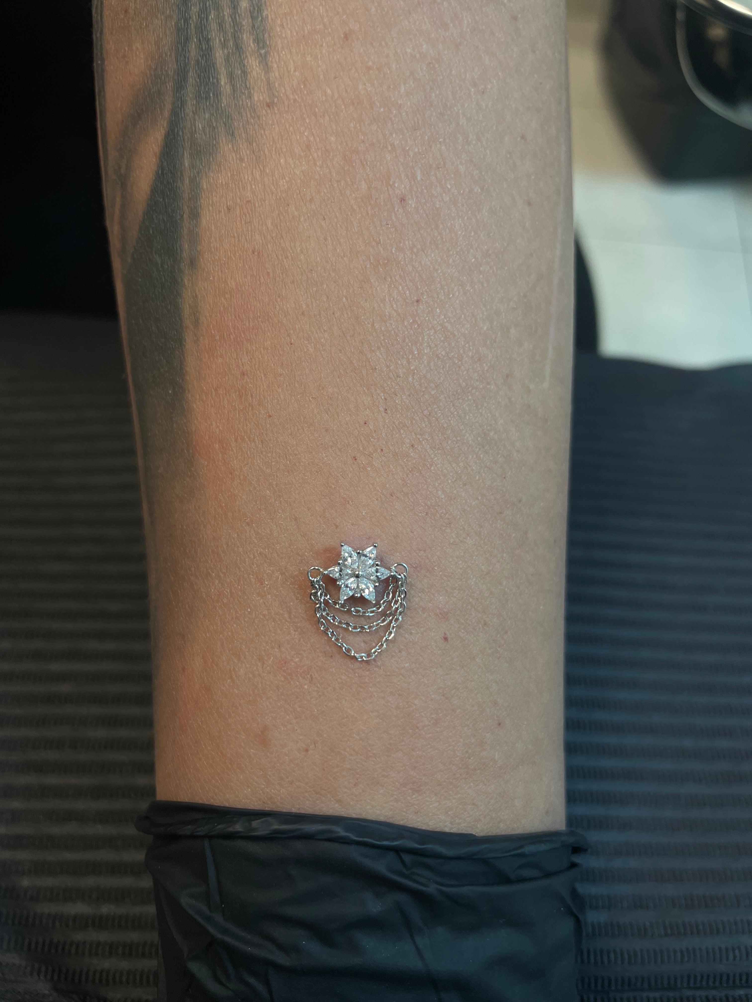 White Gold Celestial Star Dermal Top