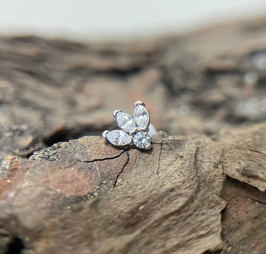 White Gold Marquise Petal Luxe