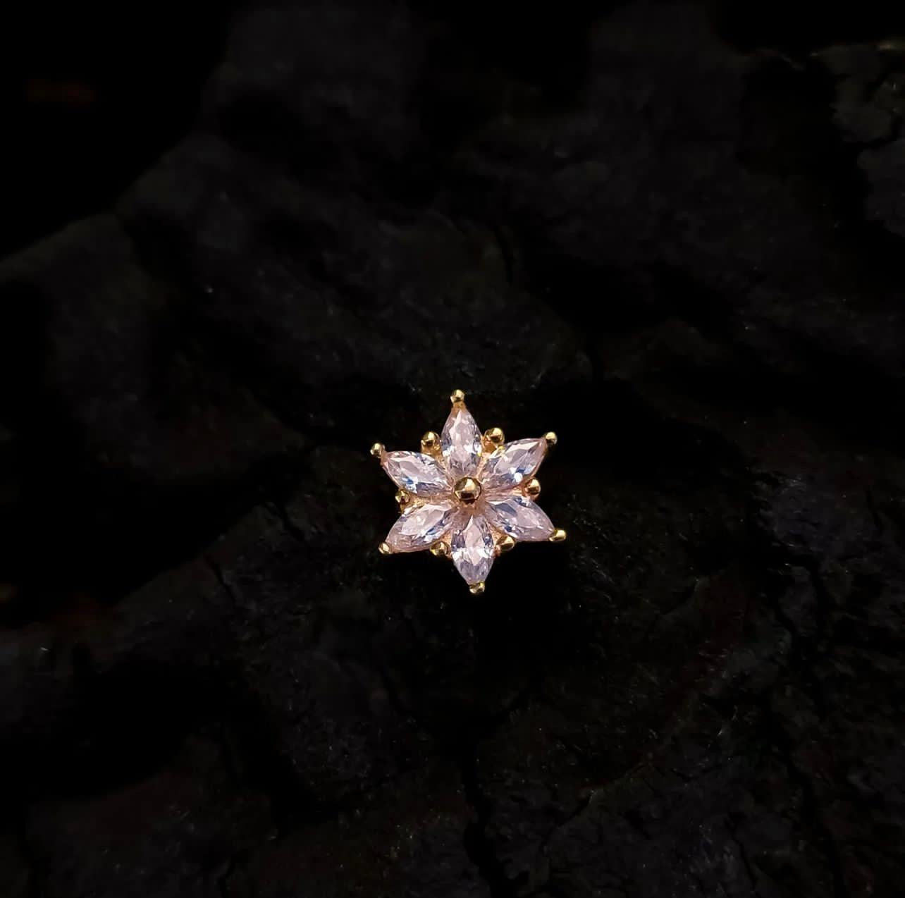 Diamond Gold Marquise Blossom Dermal Top