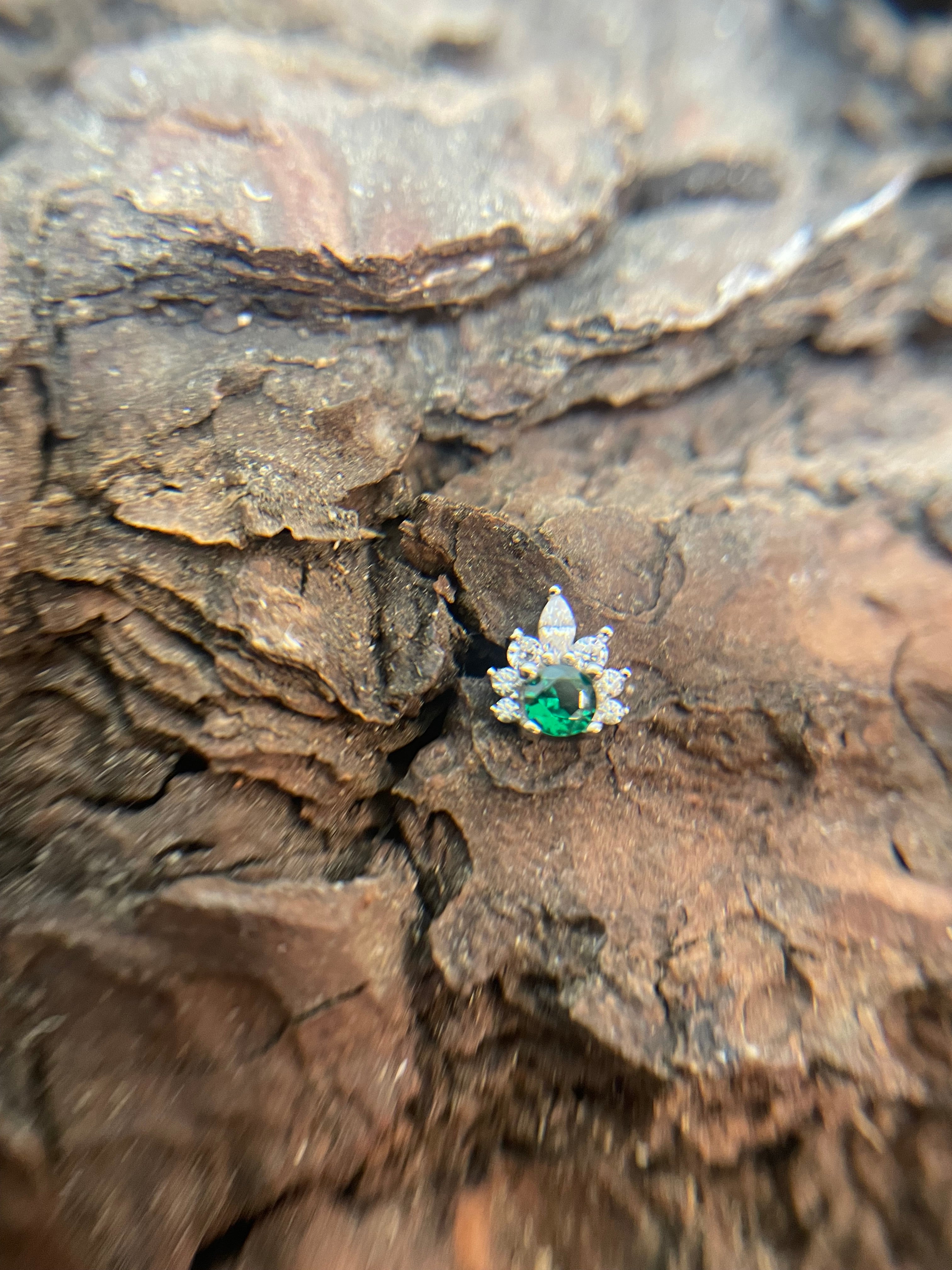 White Gold Emerald Empress Dermal Top