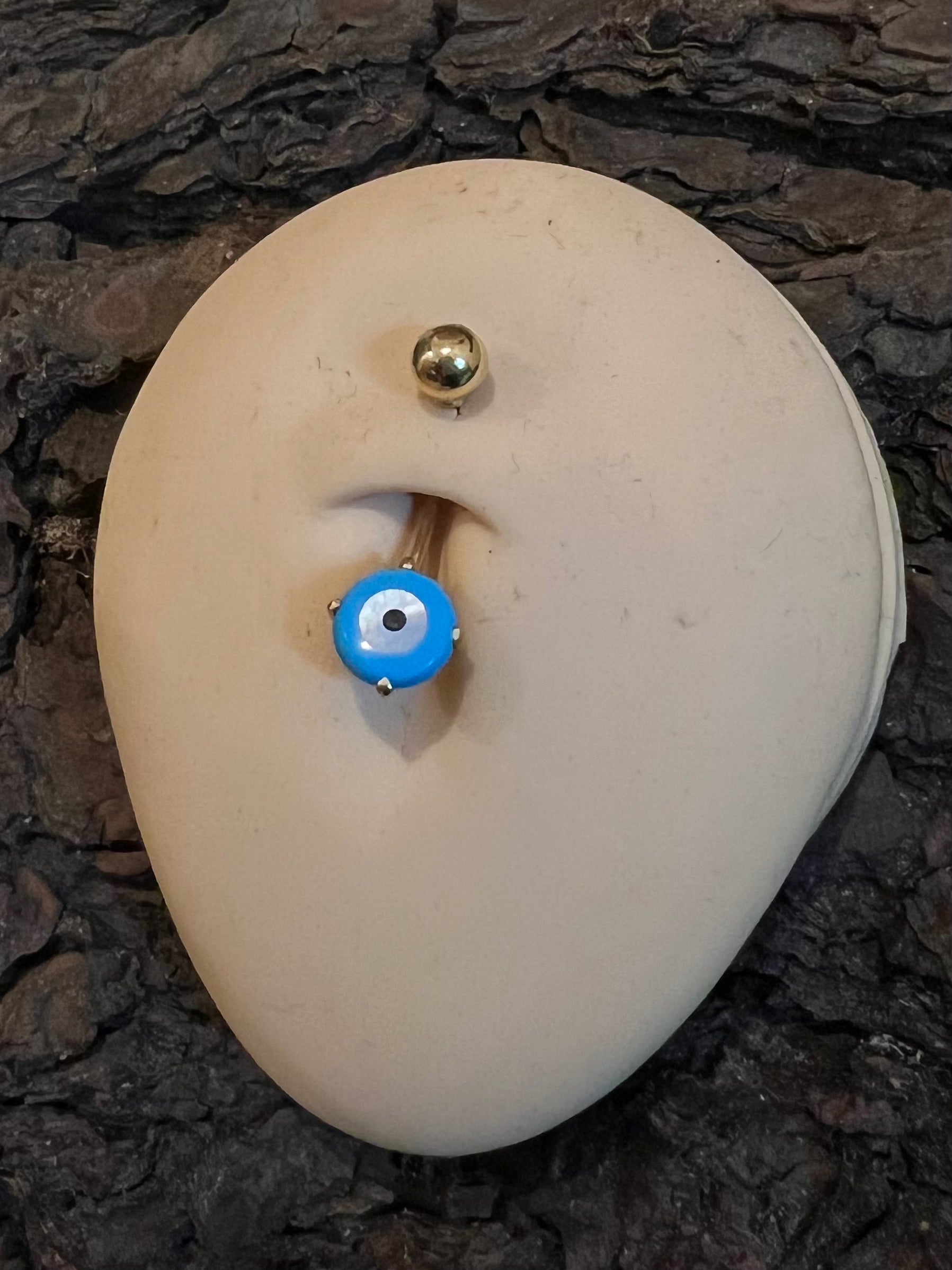 18K Evil Eye Belly