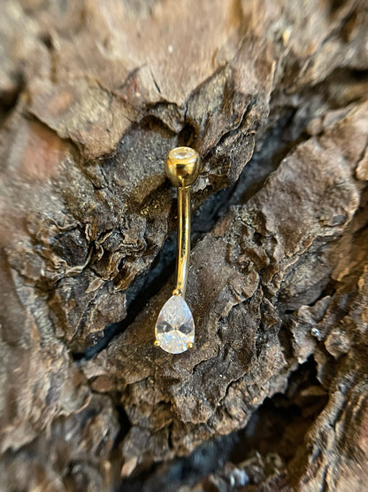 18K Yellow Gold Tiny Pear Belly